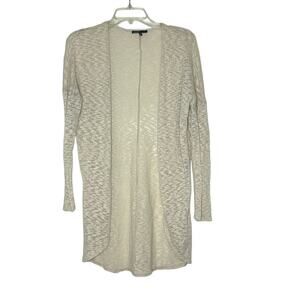 2/$30 Love Culture Cream Crochet Open Face 3/4 Sleeve Cardigan Duster Small